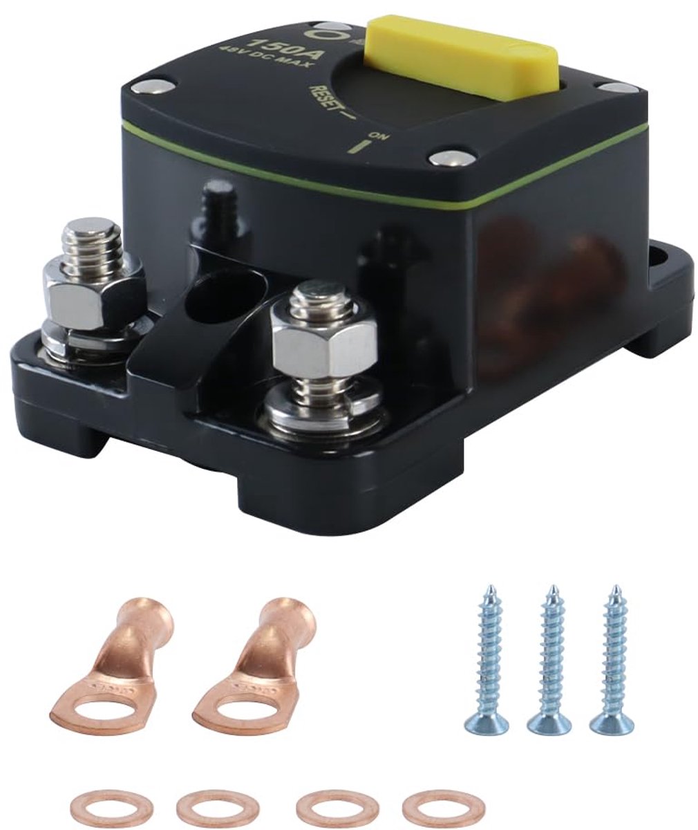 150A DC 12V 24V stroomonderbreker - Bakelieten M8 bout - Bescherming bij overbelasting - SnelShoppen