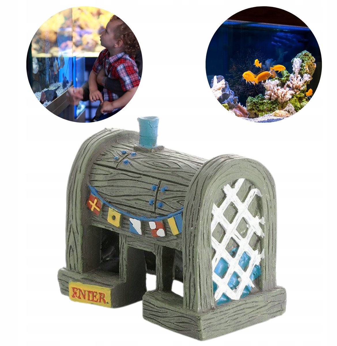 Akwarium Decoratie Huisje - Fantasierijke Schuilplaats voor Vissen