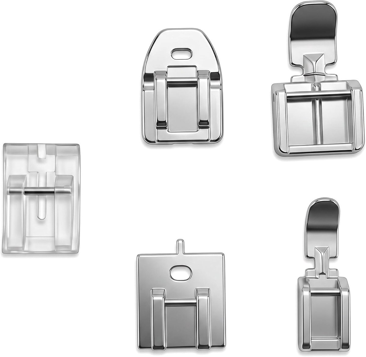 Set van 5 naaivoeten - multifunctionele accessoires - voor onzichtbare ritsen - perfect voor kleding en decoratie - ShopVlot