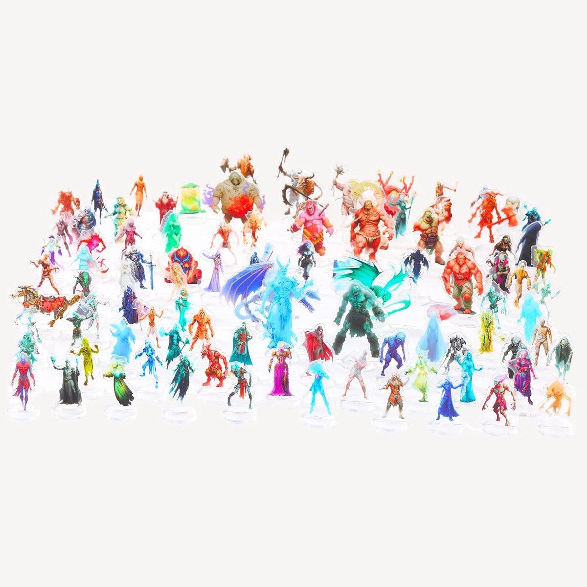 DND Miniatures Bulk Undead Thema - 2D Figuren - 97 pre-cut tribale miniaturen - ideaal voor tabletop RPG - ShopVlot