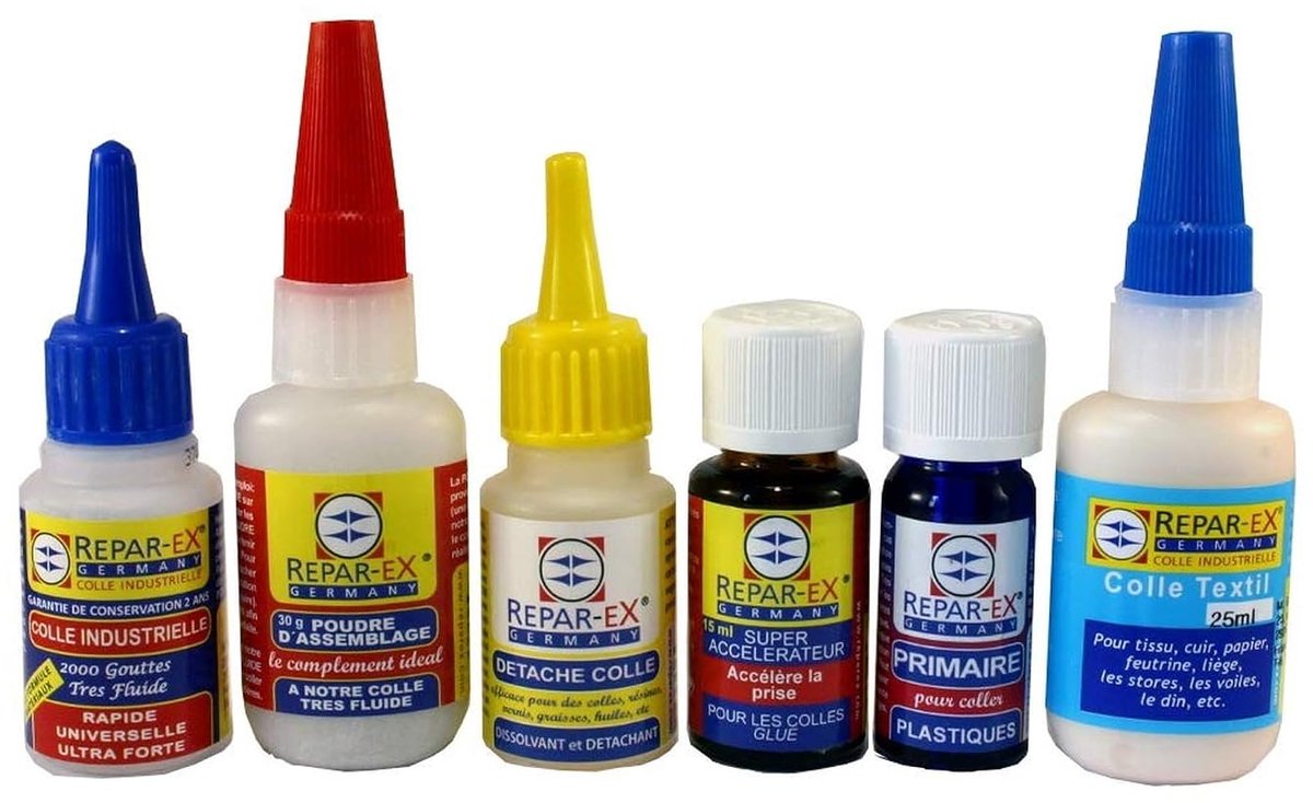 Repar eX. professionele lijmset - 6 sterke producten - veelzijdig voor reparaties - ideaal voor elk materiaal - ShopVlot