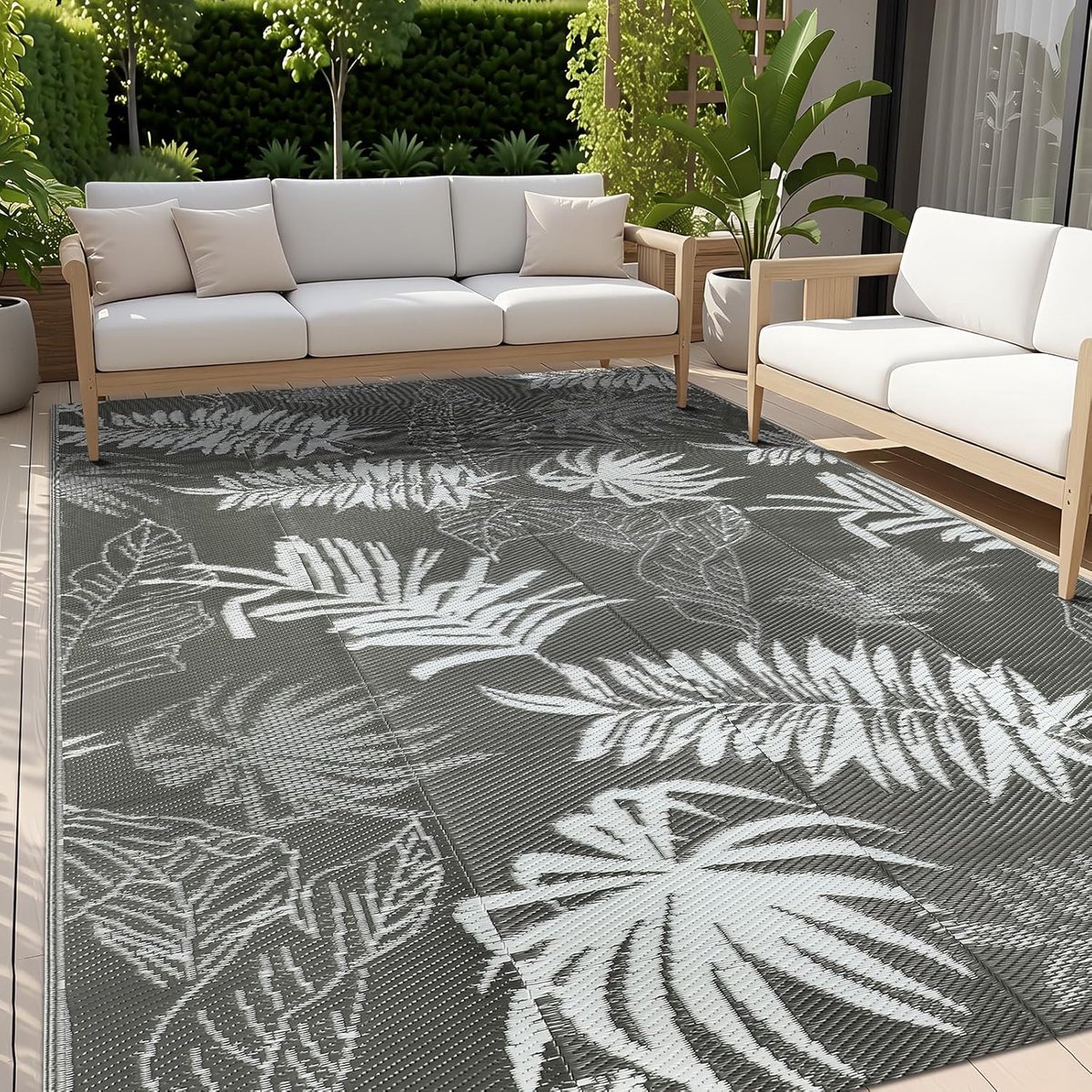 Buitenkleed 270x365cm - Dubbelzijdig - Waterdicht - Ideaal voor tuin en terras - ShopVlot