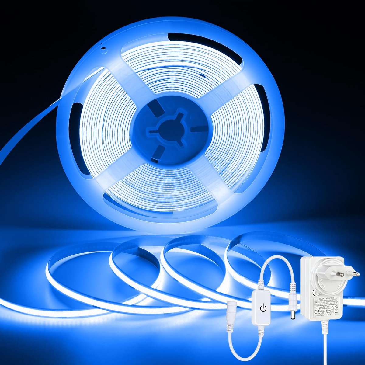 24V COB LED strip 10M - Blauwe dimbare verlichting - Flexibel en snijbaar - Geschikt voor TV en interieurdecoratie - ShopVlot