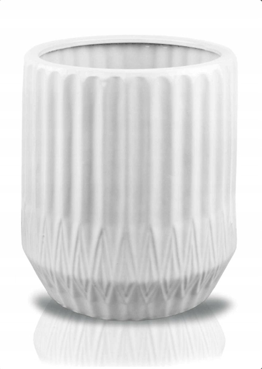 Keramische Bloempot Wit 34x21 cm - Vorstbestendig