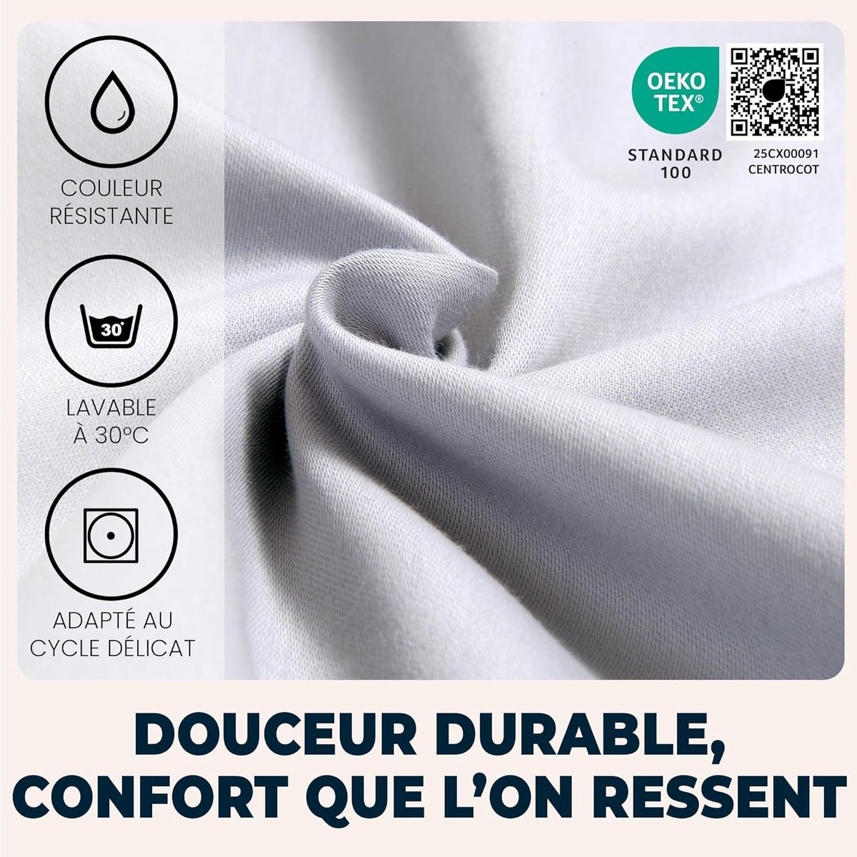 SnelShoppen - Fitted Sheet 90x200cm Lichtgrijs Hoogwaardige Dubbele Microfiber Anti-Huisstofmijt & Hypoallergeen Zacht en Ademend Met Hoekelastiek voo
