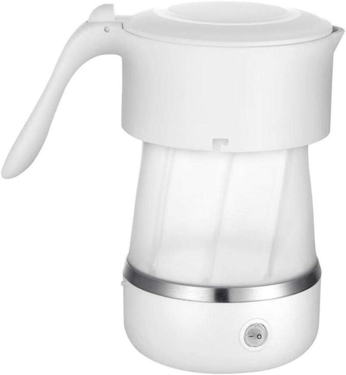Elektrisch Waterkoker - Reis Waterkoker Opvouwbaar - Snel Water Koken - Automatische Uitschakeling - 1 Liter - Wit