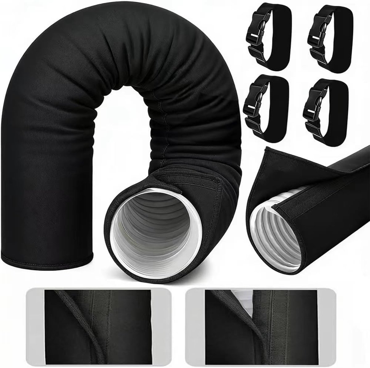 Draagbare AC Slangisolatie Cover 150 x 50cm - Geïsoleerde hoes - ShopVlot
