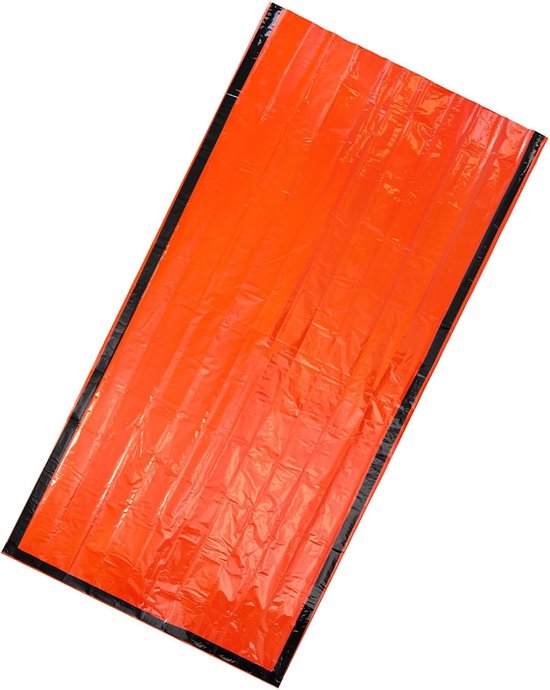 Nood Slaapzak - Bivak Tent - Buiten Overleven - Warmte Reflecterend - 210x105 cm - Oranje — afbeelding 3