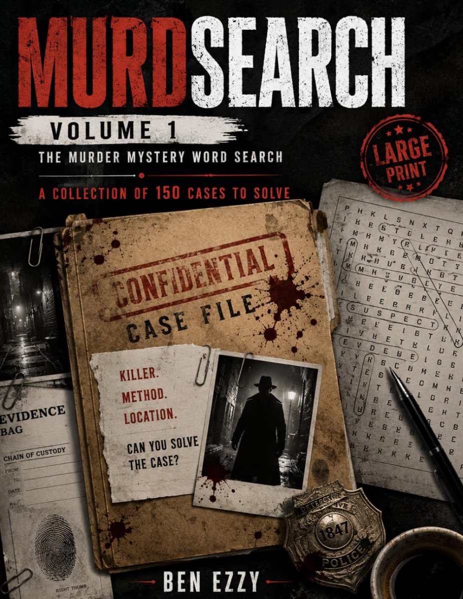 Moordmysterie Woordzoeker - 150 Puzzels voor Detective Liefhebbers - Versterk je speurvaardigheden - ShopVlot