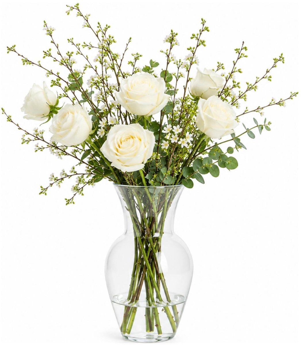 DK Design Bloemenvaas - Trompetvaas - transparant glas - D13 x H25 cm - decoratie vaas