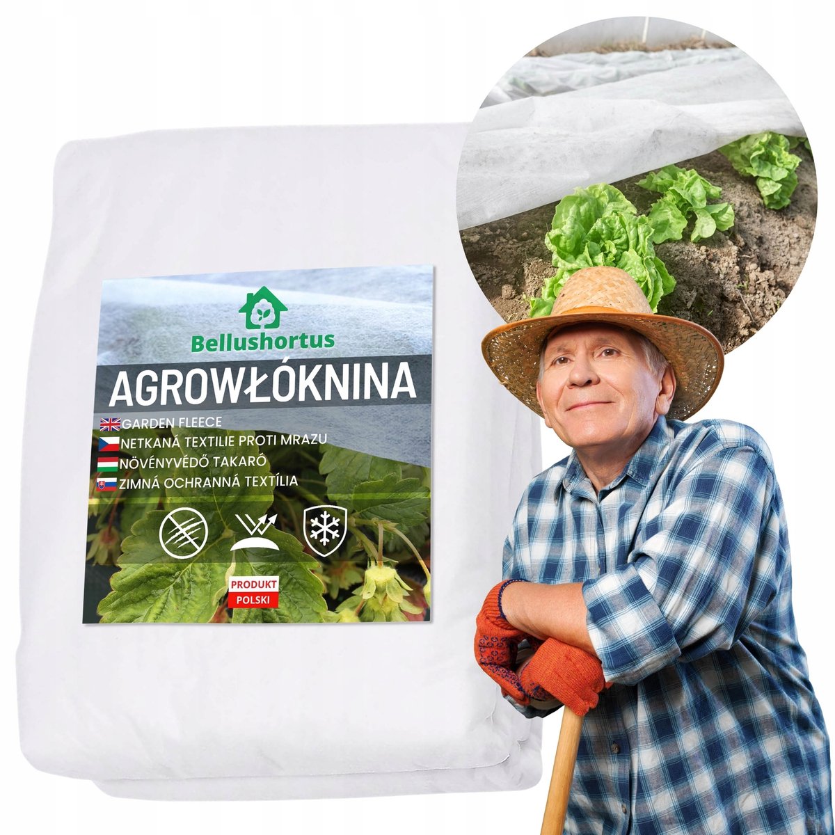 Agrowoven doek 50g/m² wit 1,6x25m UV-bescherming winterhard