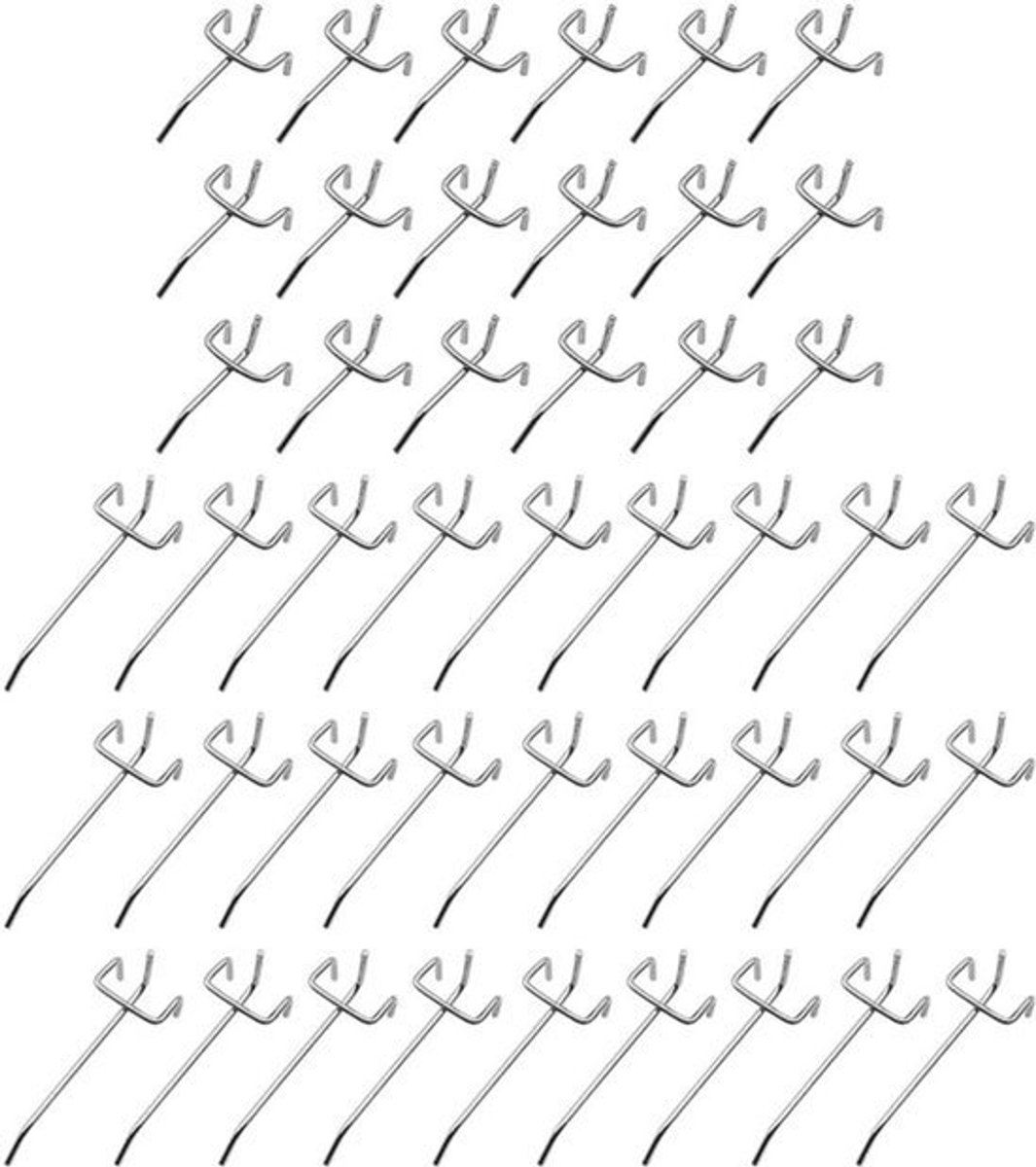 Perforatie wandhaken 60 stuks voor planken en display borden (5cm/10cm)