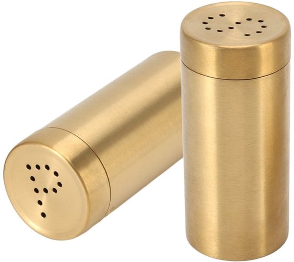 Zout- en Peperstel, RVS Zout- en Peperstrooier, Specerijdispenser met Deksel, Zoutverspreider en Peperstrooier voor Zout, Suiker, Peper, Paprika, voor Keuken Koken