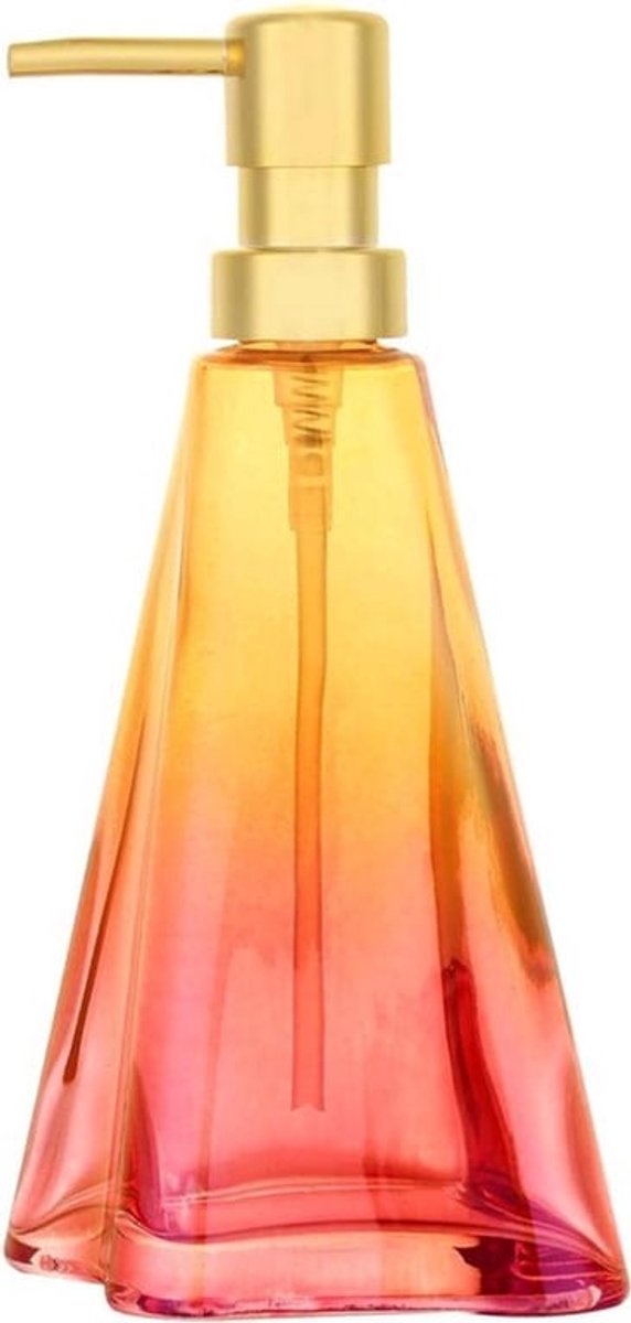 Vintage Oranje Rode Zeepdispenser met Sterke Plastic Pomp voor Badkamer en Keuken