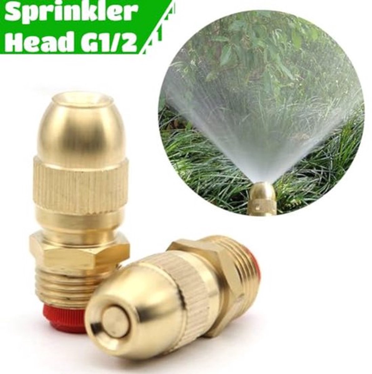 Verstelbare Misting Nozzles, Waterbesproeiing Sprinkler G 1/2 Mannelijk Draad Tuin Gras Spuitmond (2 stuks)