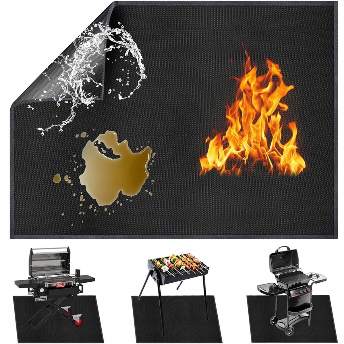 Hittebestendige Mat 60x40cm - Bescherming voor Grill, Haard & Frituur