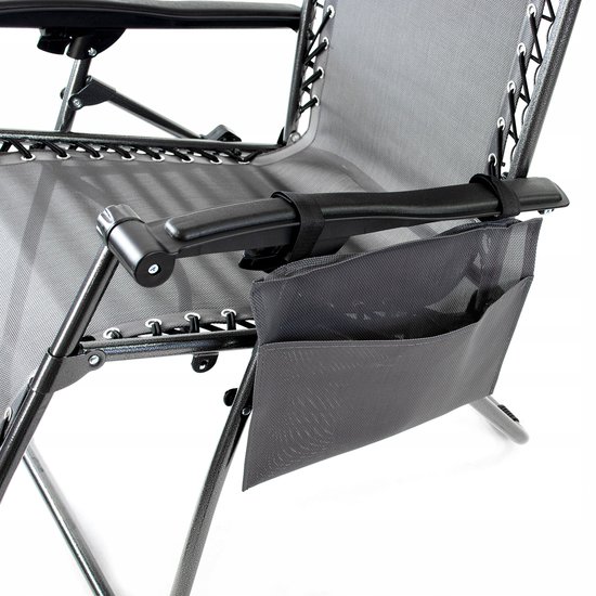 Opklapbare relaxfauteuil met nulzwaartekracht, ideaal voor tuin en strand — afbeelding 3