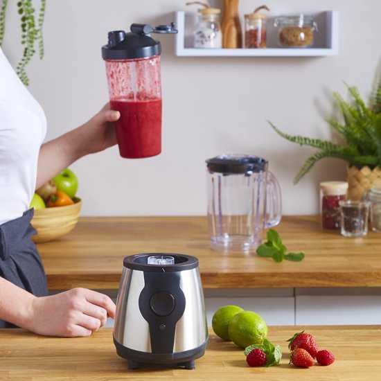 VALI® Blender - Smoothieblender - Krachtige Blender - Zwart/Zilver - 17cm x 17cm x 34cm van Vali — afbeelding 4