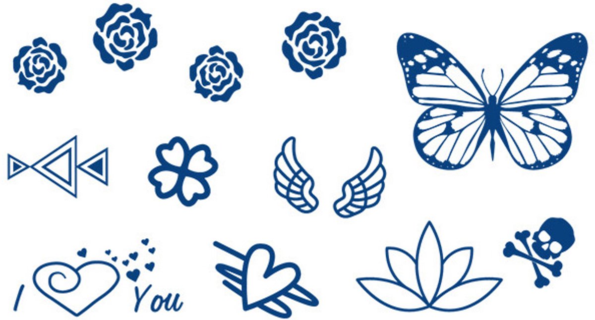 Tijdelijke tattoo Symbolen enkel 2 weken