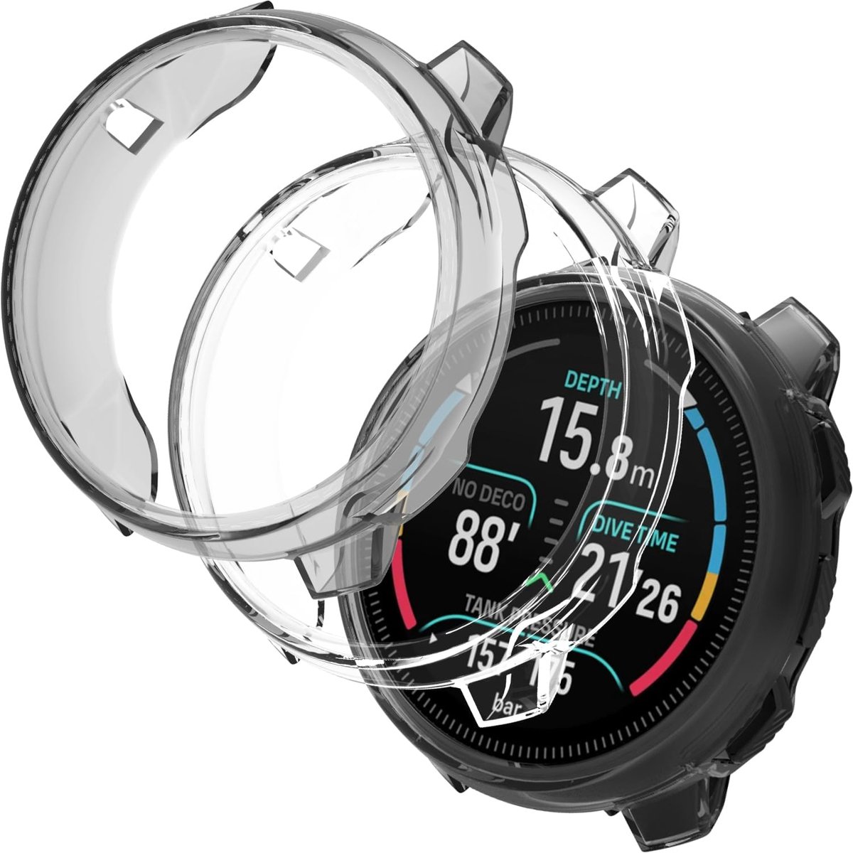 TPU beschermhoes voor Suunto Nautic S - robuust en stootvast - zachte bumpercase - optimale bescherming - SnelShoppen