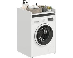 Sogiol® Wasmachinekast - Wasmachine Ombouwkast - Badkamerkast met Open Plank - Wit - 64 x 60 x 97,5 cm