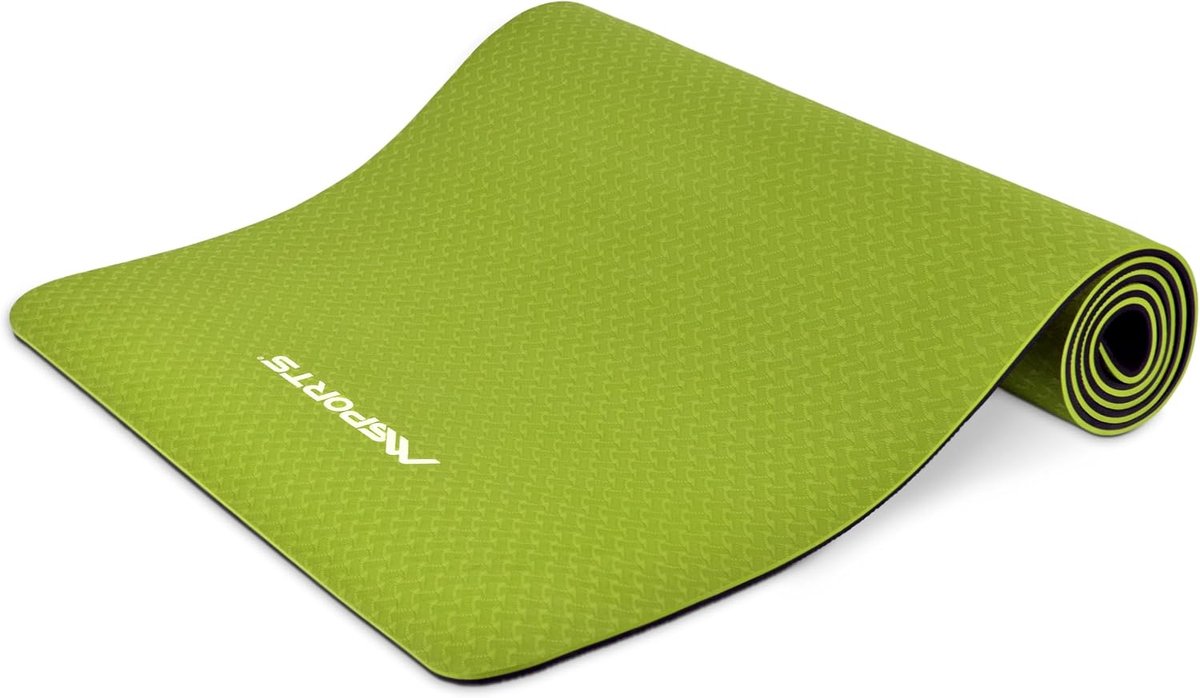 Yoga mat 183 x 61 x 0.8 cm - huidvriendelijk - phthalaatvrij - ideaal voor yoga en pilates - ShopVlot
