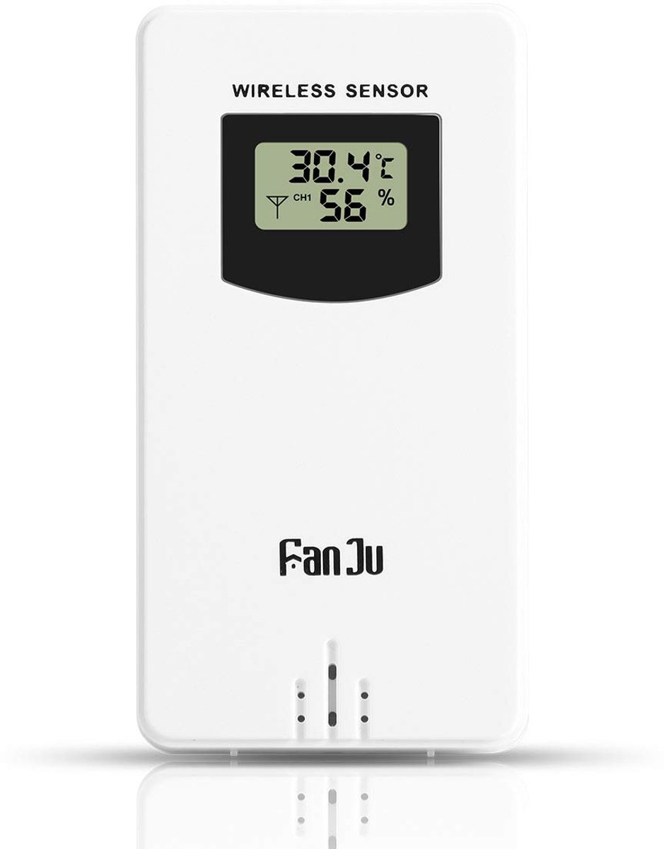 Buiten Sensor voor Weerstation - Temperatuur en Vochtigheid - 60m Bereik - Eenvoudig te Installeren - ShopVlot