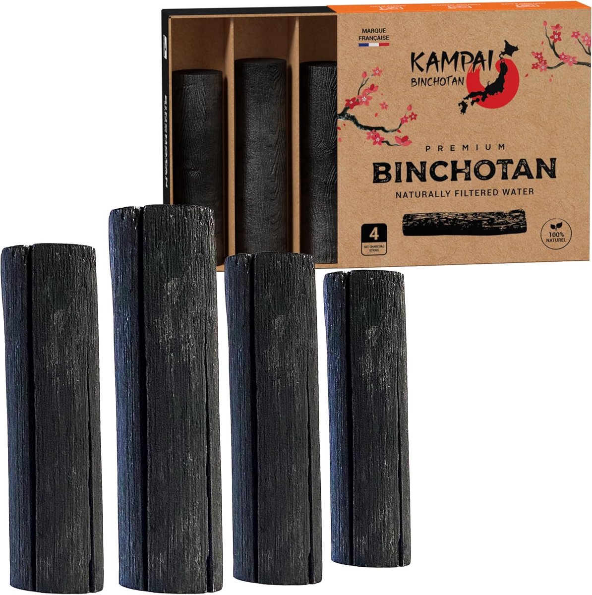 Waterfilter Binchotan 2.5-3L - Actieve Koolstof - Natuurlijke Waterzuivering - Geschikt voor drinkwater - ShopVlot