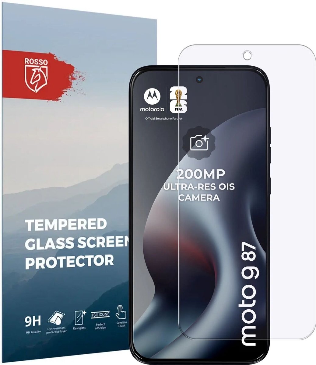 Rosso Screen Protector Geschikt voor Motorola G87 | 9H Tempered Glass | Glasplaatje | Beschermlaag | Beschermglas | 9H Hardheid