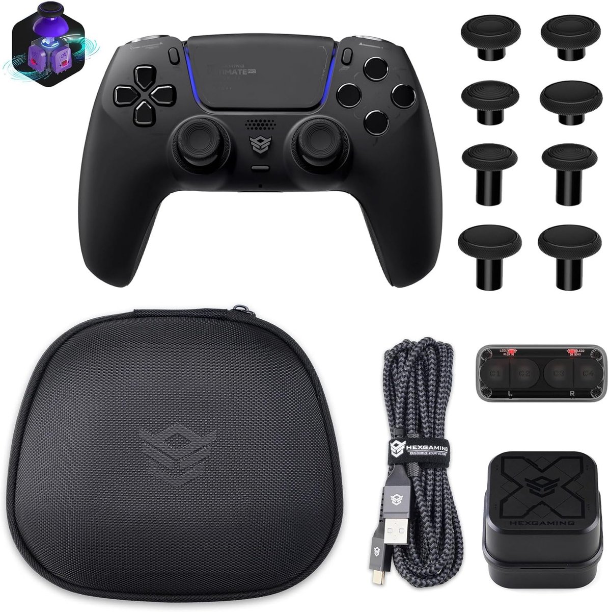 Controller draadloos - Ergonomisch ontwerp - 4 programmeerbare knoppen - Ideaal voor lange gamesessies - ShopVlot
