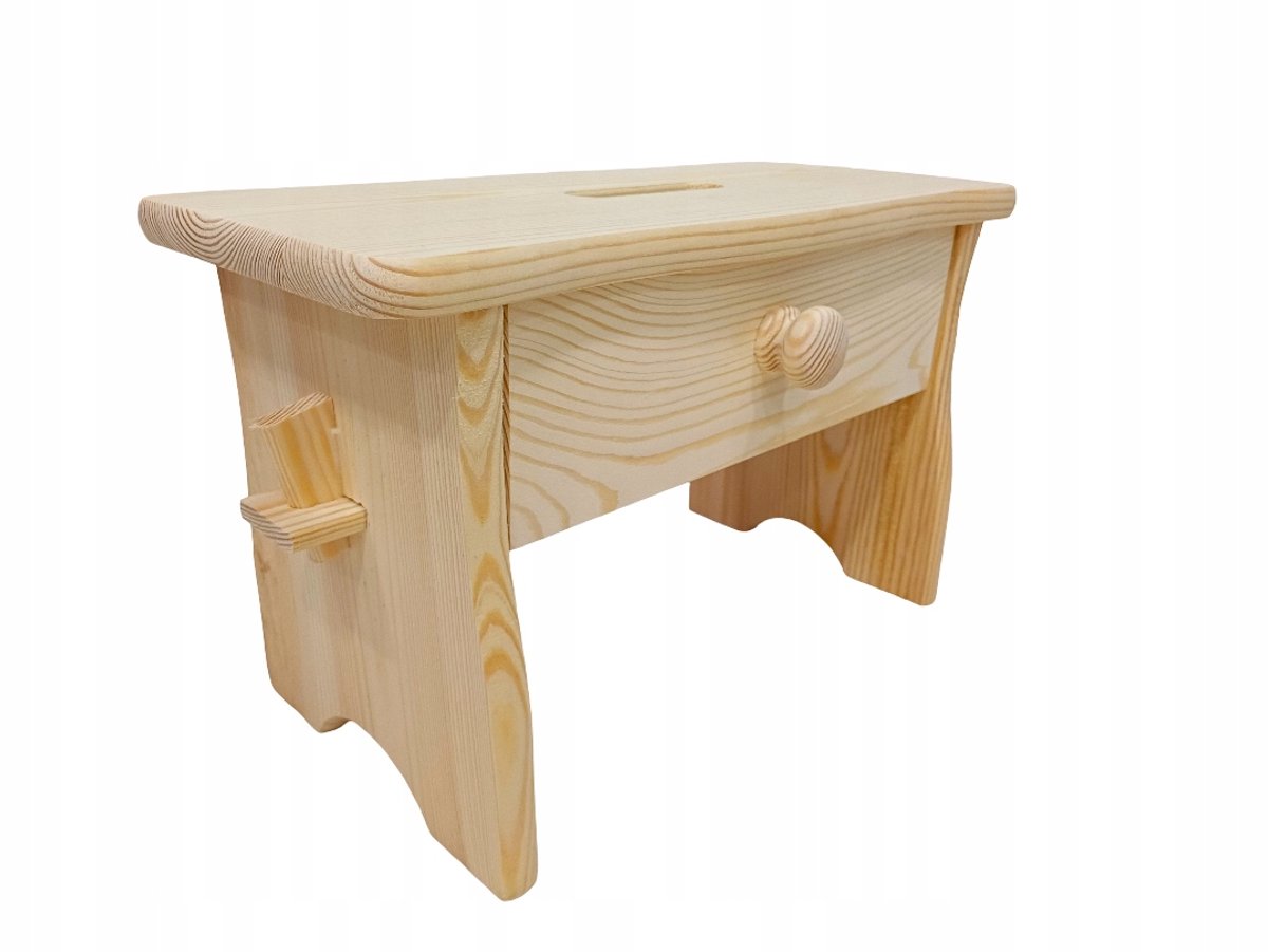 Houten bijzettafeltje met lade - 24cm hoog