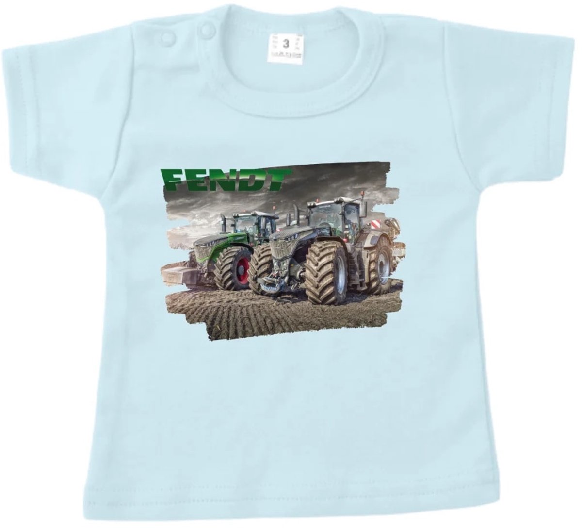 Baby t-shirt tractor - Blauw - 80