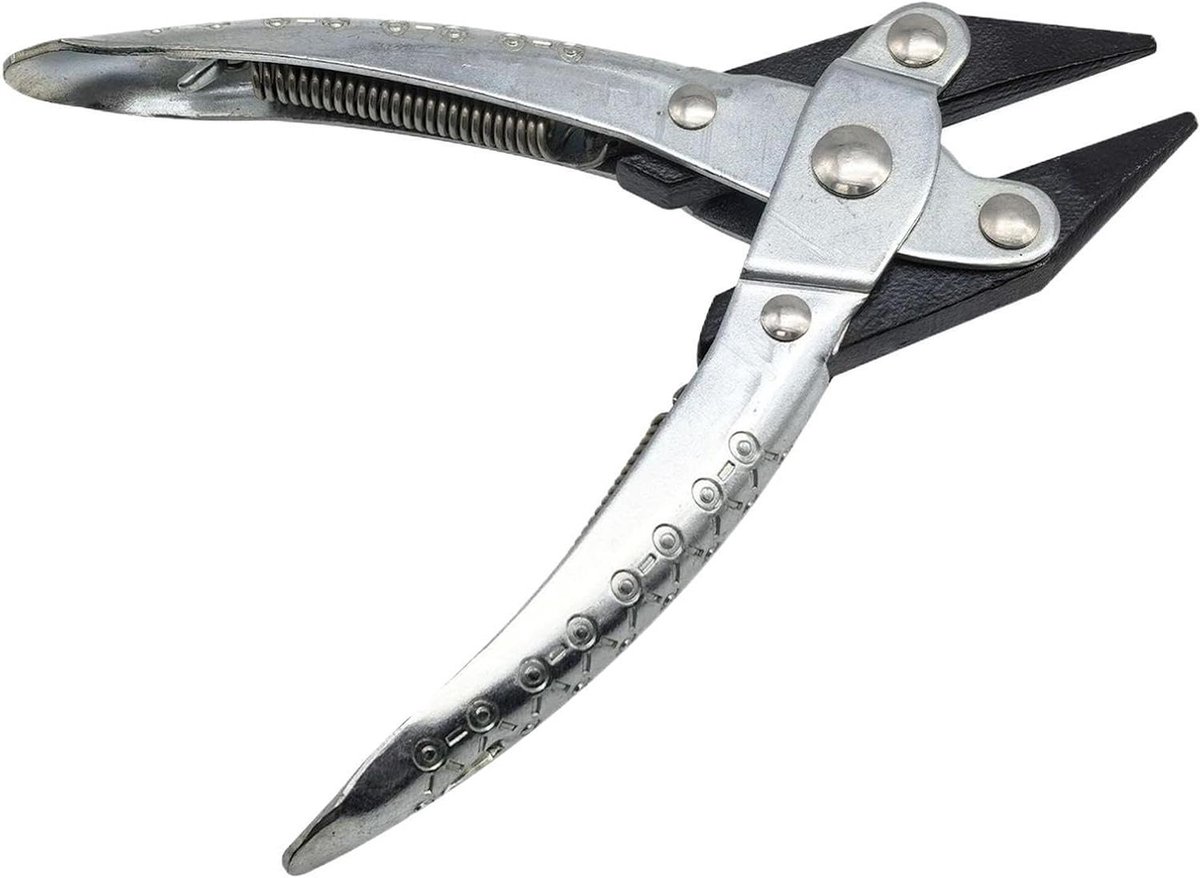 Platte Neus Tang - Sieraden Tang Reparatie Tool - Sieraden Maken - Geoptimaliseerde Tip Grip - 14x3.5cm - Zilver