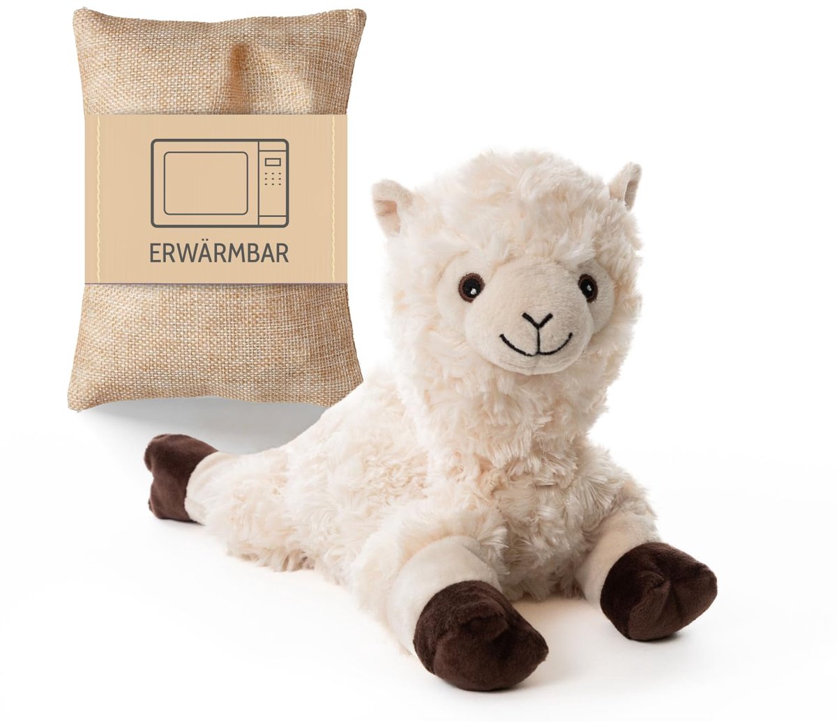 Pluche alpaca warmtekussen - magnetron verwarmingskussen - comfortabele ontspanning - ShopVlot