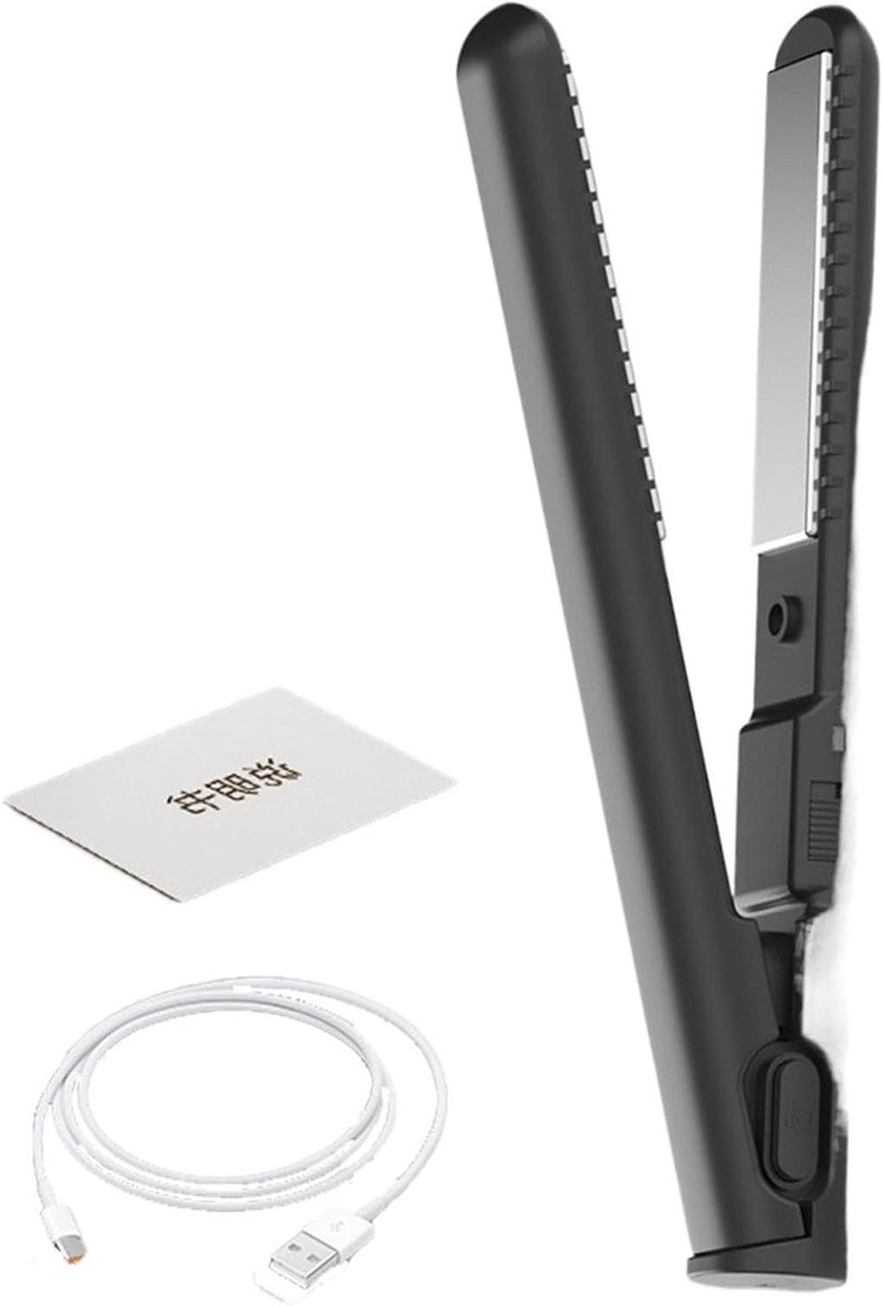 Reis Stijltang - Krultang Styling Tool - Haar Stylen - 2-in-1 Ontwerp - 17 cm - Zwart