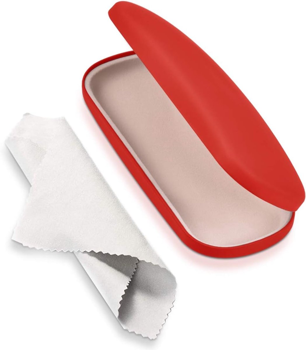 Glazen etui voor brillen - universeel formaat - hartvormig design - ideaal voor kleine en middelgrote brillen - ShopVlot
