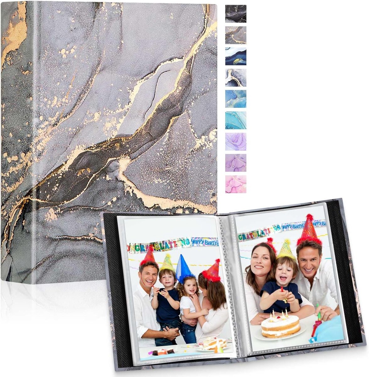 Fotoalbums 10x15 cm - Lederen fotoboekzakken - 50 toploader foto's - Ideaal voor herinneringen - ShopVlot