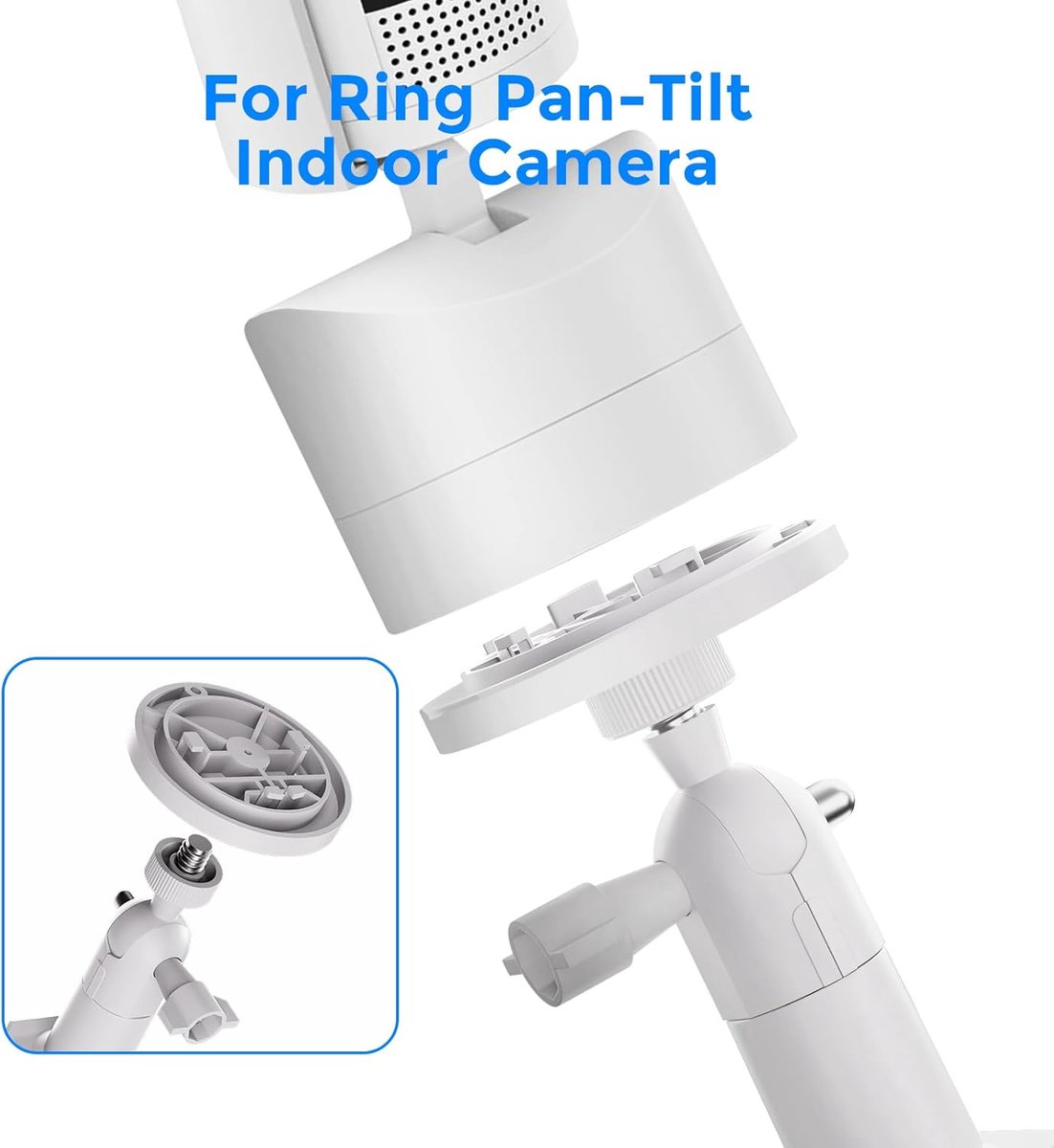 Camera houder voor Ring Pan-Tilt binnencamera - 360° verstelbaar - sterke ABS kunststof - SnelShoppen