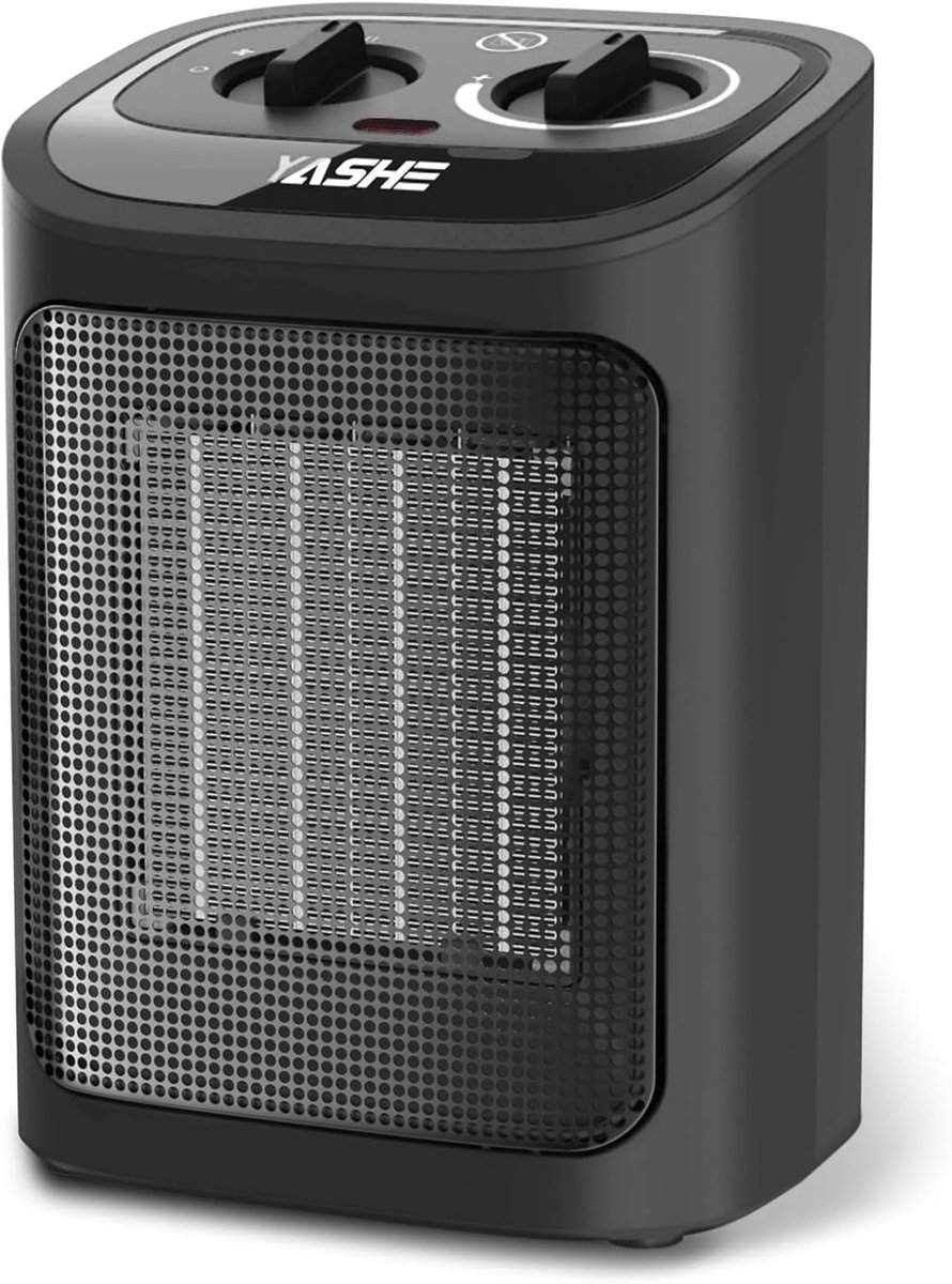 Elektrische kachel 1500W PTC keramisch - 2 temperatuurinstellingen - oververhittingsbeveiliging - SnelShoppen