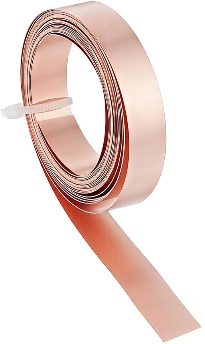 Messing folie, 3 m, rode messing bladrol, 0,2 mm dik, hardware, messingfolierol, krasbestendige folie, metalen plaat voor handwerk, sieraden, doe-het-zelfprojecten, elektrische modellen