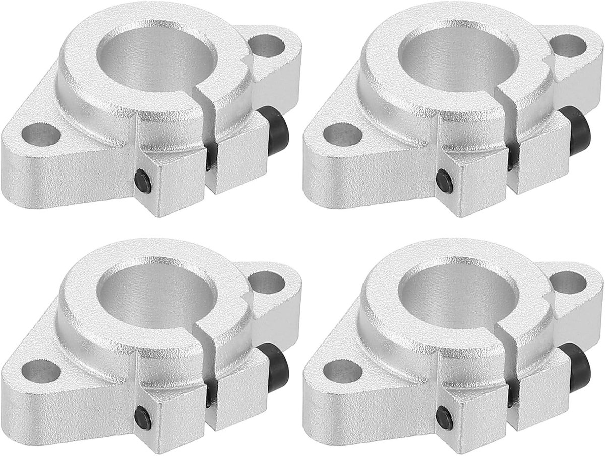 Shf16 Aluminium Lineaire Bewegingsstangen Rails Klem geleiding Ondersteuning 4 stuks voor 16 mm Diameter As