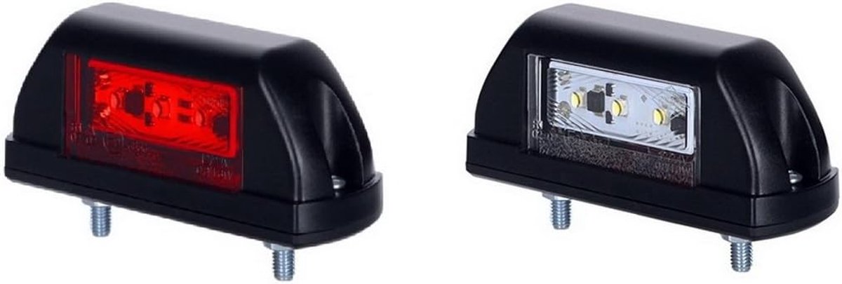 2 x 6 SMD LED wit zijmarkeringslicht positielamp 12V 24V met E-goedkeuring voor personenauto's vrachtwagens personenauto's Universal