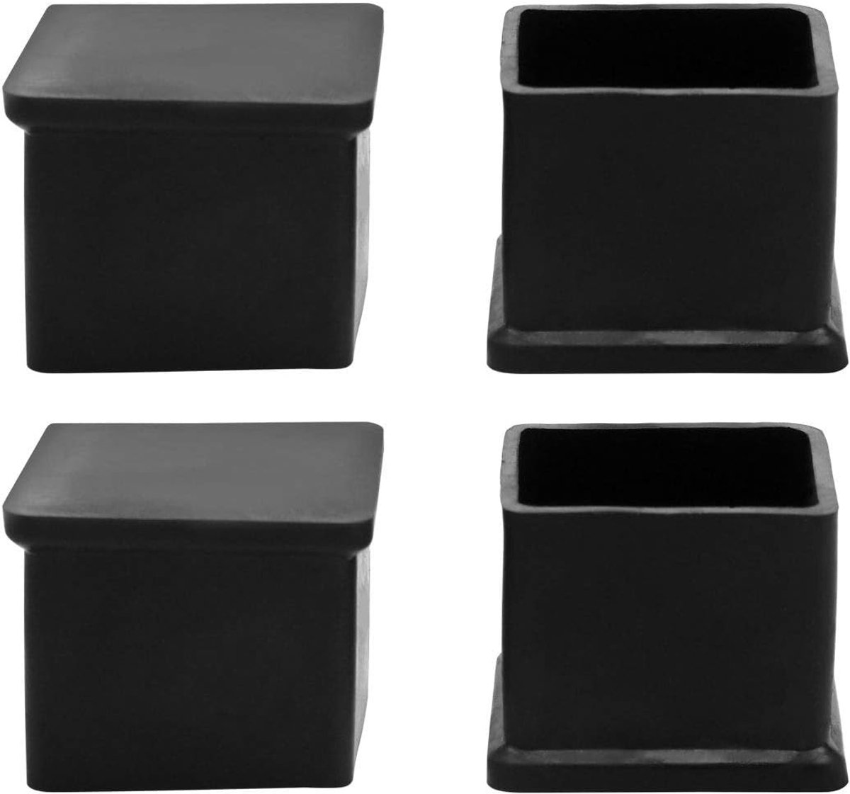 Rubber Stoel Been Caps End Pad Voeten Cover Meubels Cover Floor Protector 4 stks 0.79 "x 0.79" (20x20mm) Inner Size, Verminderen Ruis Voorkom krassen