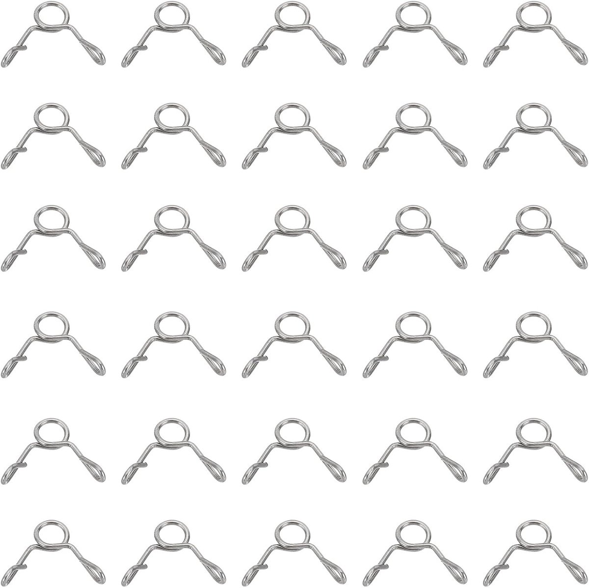 Draadveer slangklemmen, 32 stuks voor 4,5-4,8 mm OD 0,16 "(4 mm) ID 304 roestvrijstalen veerclip pijp voor brandstofleiding siliconen vacuüm luchtslang buis waterpijp, zilver