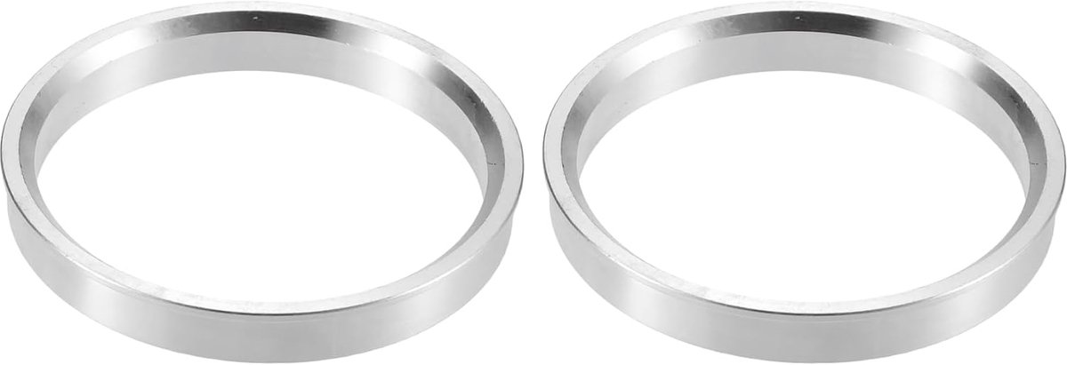 2 stuks OD 74,1 mm ID 65,1 mm aluminium legering auto middenring