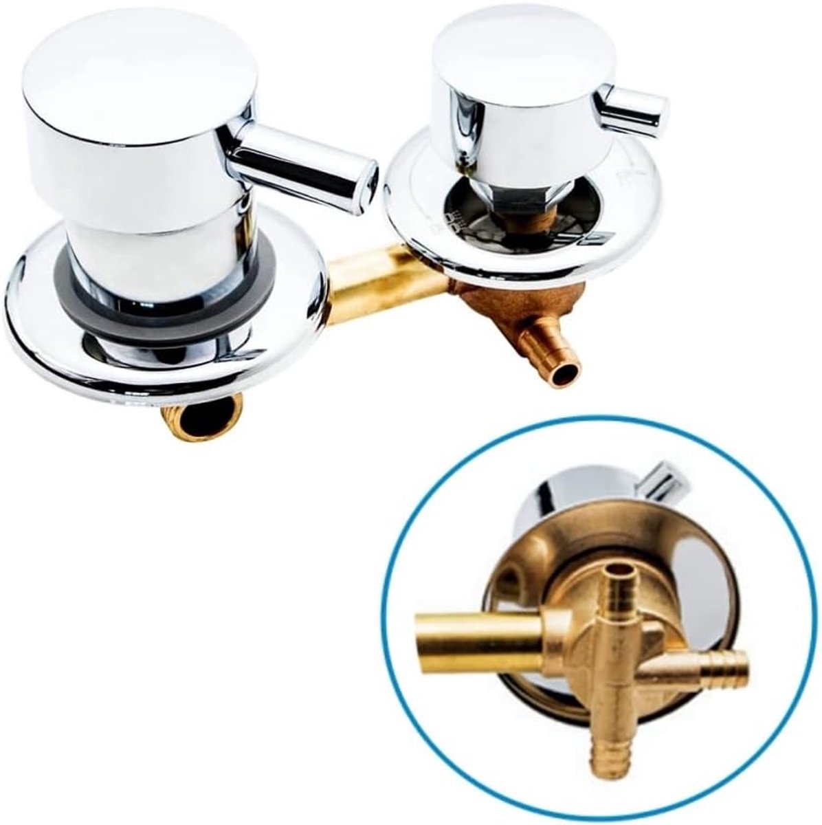2/3/4/5-weg wateruitlaat schroef schroefdraad hartafstand 10 cm 12,5 cm messing mengkraan badkamer douche mengkraan kraan cabine, intuber 3 out 10 cm