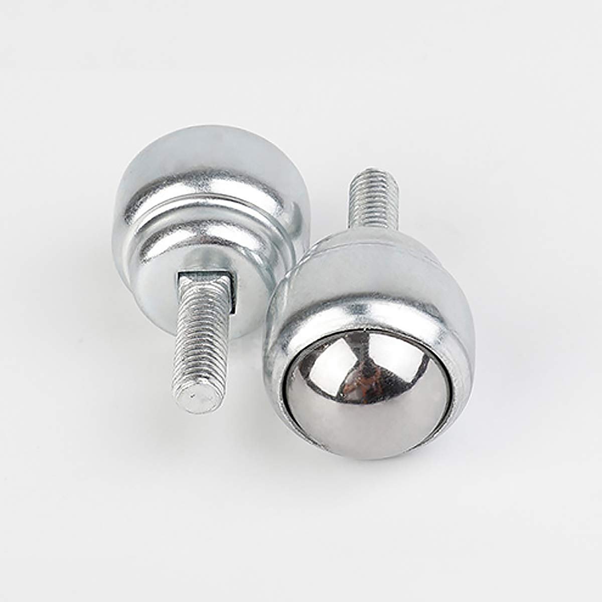 Buitendraad Bout Type Kogeloverdracht Lager Unit Roller Zilver Tone 2 Pack (CY-12D, Carbon Steel Ball)
