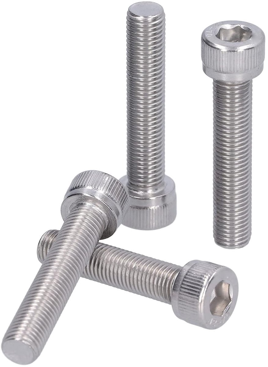 25 Schraube M10 1,25 4 Stuks Zeskantbout Dopschroef A2 Roestvrij Staal 1,25 Mm Fijne Steek Bevestigingshardware (KIMISS7i8y3emg6d-16)