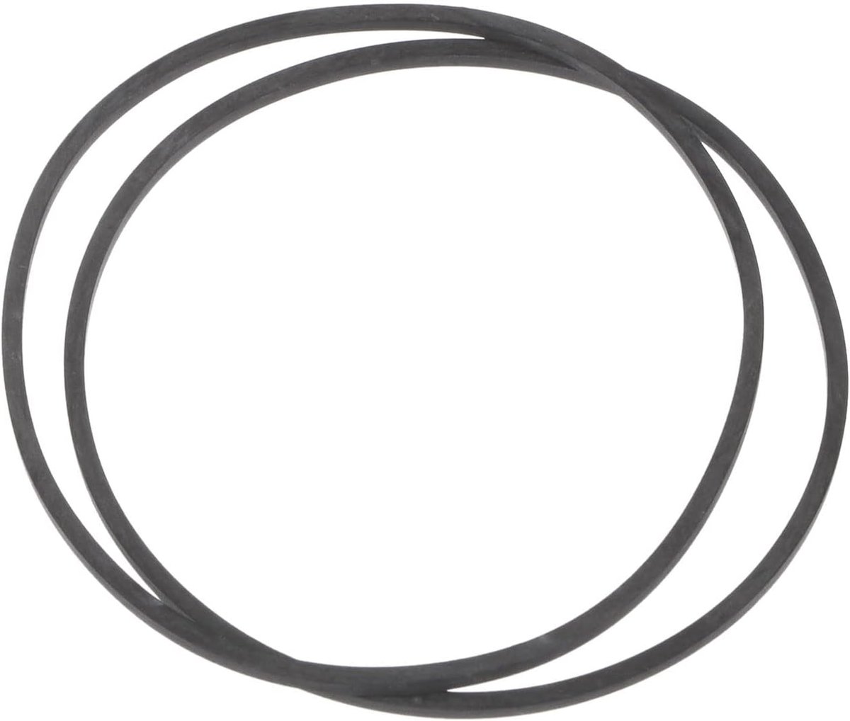 Sourcing map Cassetteband machine riem voor cassetterecorder reparatie 1mm vierkant 120mm lengte (gevouwen 60mm) zwart