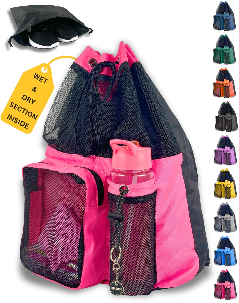 Zwemtas 25L - waterdicht - nat/droog compartiment - ideaal voor zwemmen - SnelShoppen